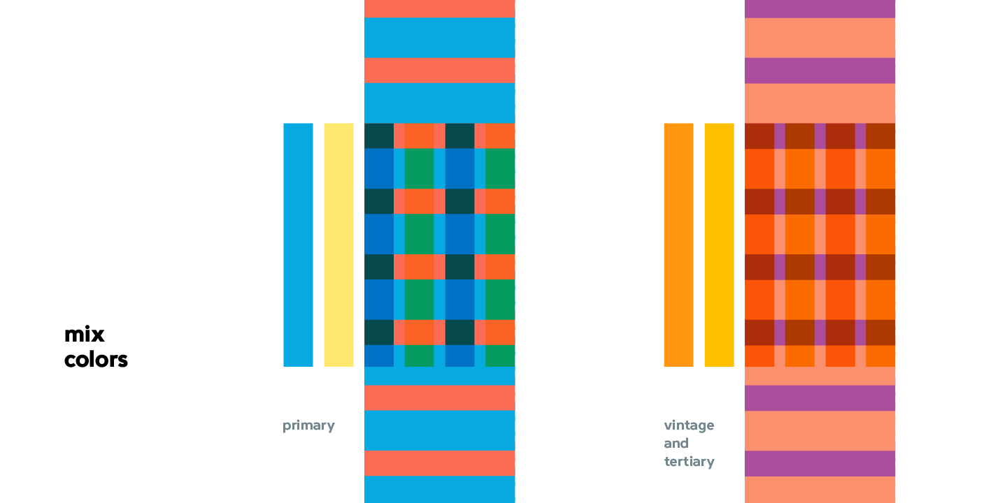 Beispiel einer FormPattern Color Six Primary-Schriftart